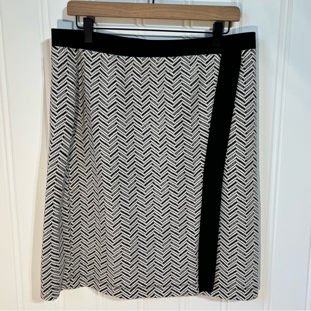Zac & Rachel Black & White A-Line Skirt Women’s L